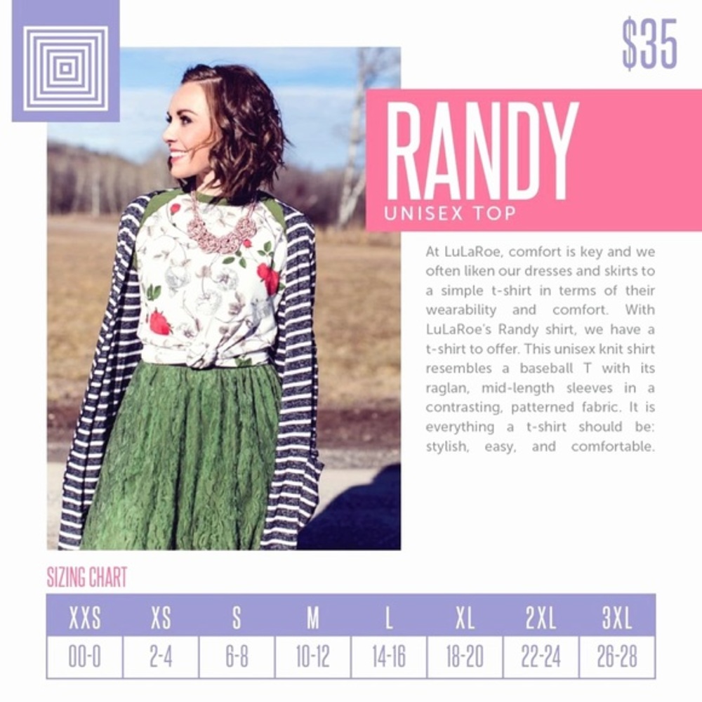 New With Tags! LuLaRoe Raglan Randy T Size Small - Picture 5 of 7